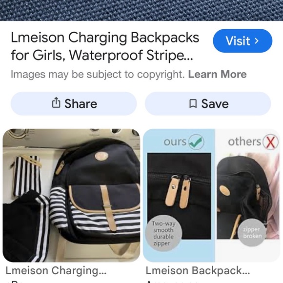 #1201: Unisex Deep Dark, Brown, Navy Blue & Tan Striped Backpack Monkey 🐵 - Picture 12 of 12